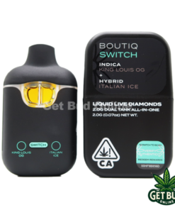 Boutiq Switch 2g disposable- King Louis OG + Italian Ice (Indica/Hybrid) Liquid Live Diamond