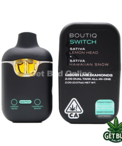 Boutiq Switch 2g disposable – Lemon Head + Hawaiian Snow Liquid Live Diamond Sativa